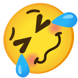 rolling on the floor laughing and woozy face