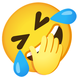 rolling on the floor laughing and yawning face