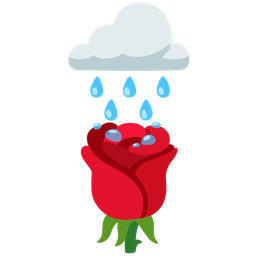 rose and cloud with rain