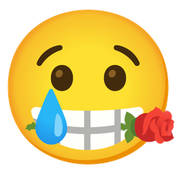 rose and crying face