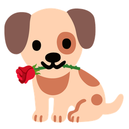 rose and dog face