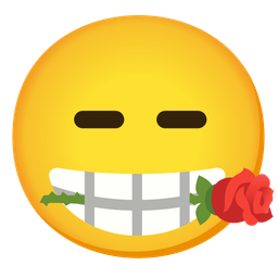 rose and expressionless face