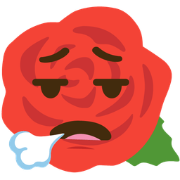 rose and face exhaling