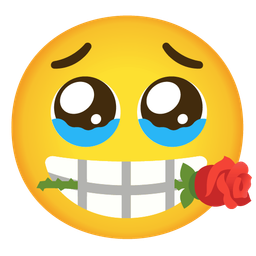 rose and face holding back tears