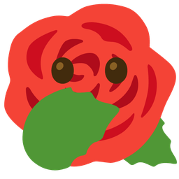 rose and face with open eyes and hand over mouth