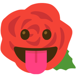 Rose and Face with tongue