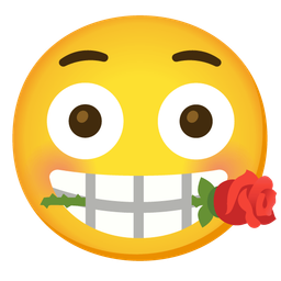 rose and flushed face