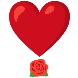 rose and heart exclamation