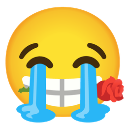 rose and loudly crying face