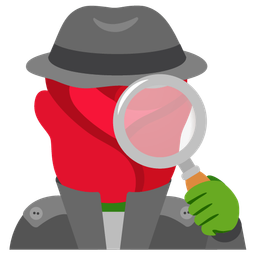 rose and magnifying glass tilted right