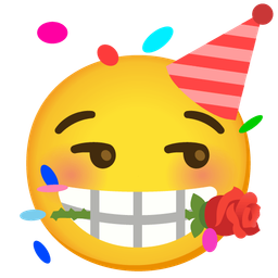 rose and partying face