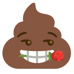 rose and pile of poo