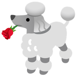 rose and poodle