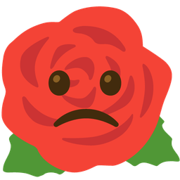 rose and slightly frowning face
