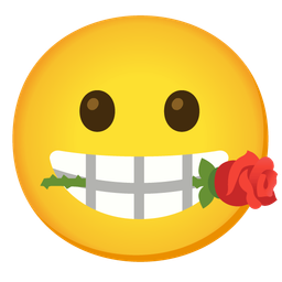 Rose and Slightly smiling face