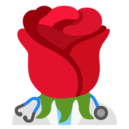 rose and stethoscope