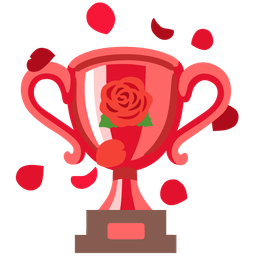 rose and trophy
