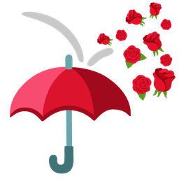 rose and umbrella