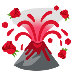 rose and volcano