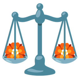 rosette and balance scale