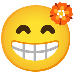 Rosette and Beaming face with smiling eyes