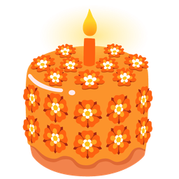 rosette and birthday cake