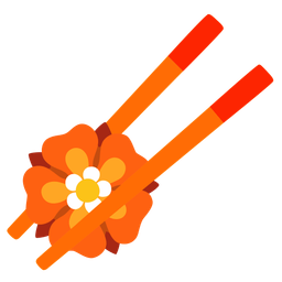 rosette and chopsticks
