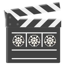rosette and clapper board