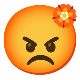 rosette and enraged face