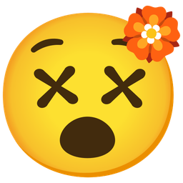 Rosette and Face with crossed-out eyes