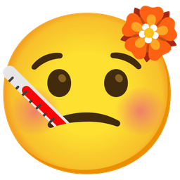 rosette and face with thermometer