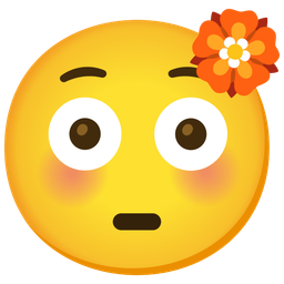 rosette and flushed face