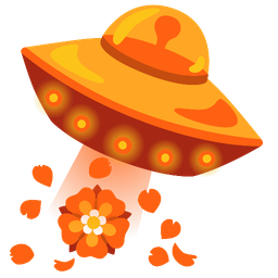 rosette and flying saucer