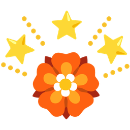 rosette and glowing star
