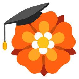 rosette and graduation cap
