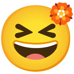 Rosette and Grinning squinting face