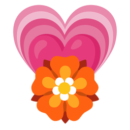 rosette and growing heart