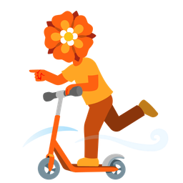 rosette and kick scooter