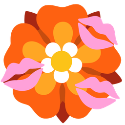 rosette and kiss mark