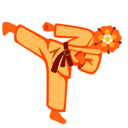 rosette and martial arts uniform