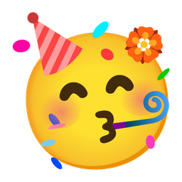 rosette and partying face