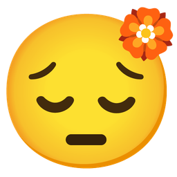 rosette and pensive face