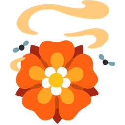 rosette and pile of poo