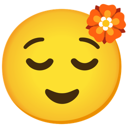 rosette and relieved face