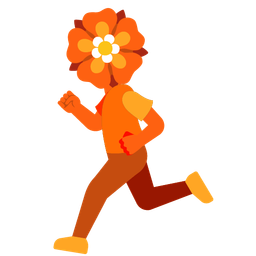 rosette and running shoe