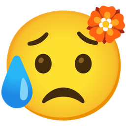 rosette and sad but relieved face