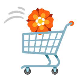 rosette and shopping cart