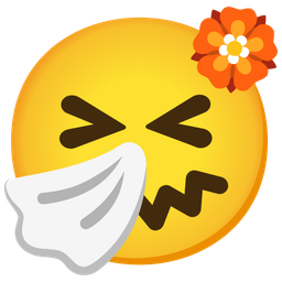 rosette and sneezing face