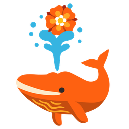 rosette and spouting whale