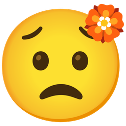 rosette and worried face